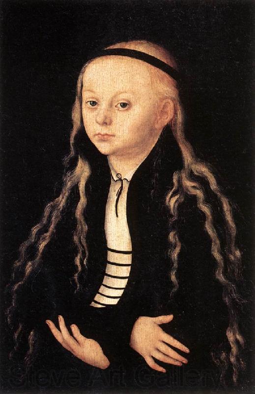 CRANACH, Lucas the Elder Portrait of a Young Girl khk Norge oil painting art